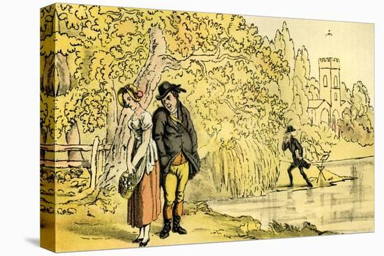 'Dr Syntax making a discovery'-Thomas Rowlandson-Premier Image Canvas