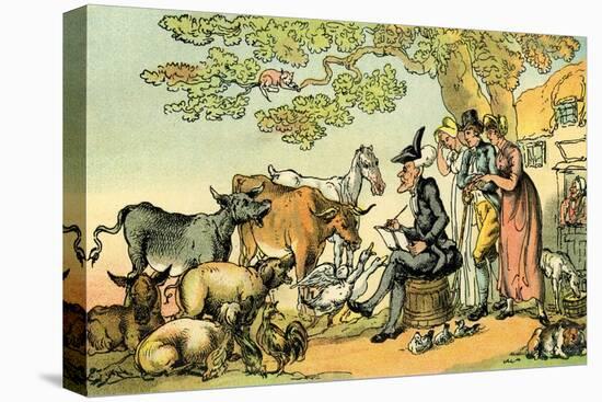 'Dr Syntax sketching after nature'-Thomas Rowlandson-Premier Image Canvas