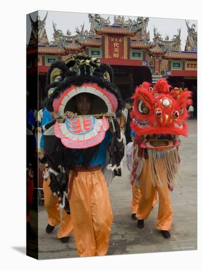 Dragon Dance Performers, Sunday Morning Festival Celebrations, Shengmu Temple, Luerhmen-Christian Kober-Premier Image Canvas