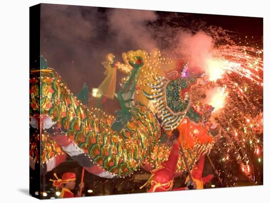 Dragon Performers at Chinese Thanksgiving Festival, Khon Kaen, Isan, Thailand-Gavriel Jecan-Premier Image Canvas