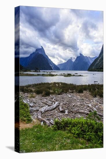 Dramatic Clouds in Milford Sound, Fiordland National Park, South Island, New Zealand, Pacific-Michael Runkel-Premier Image Canvas