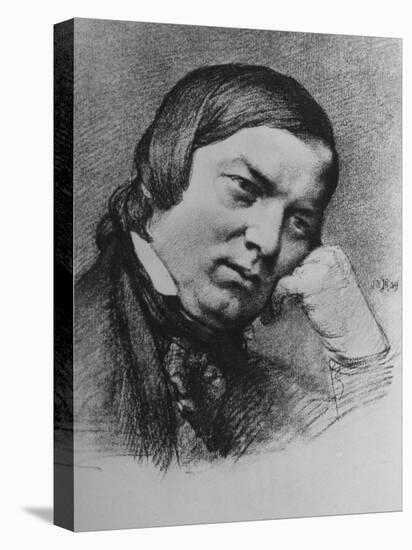 Drawing by Bendemann Dated 1859 of German Composer Robert Schumann-null-Premier Image Canvas