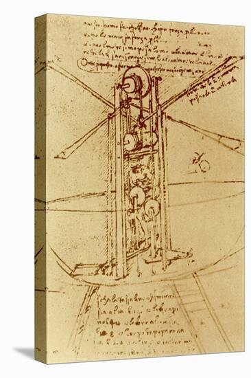 Drawing of a Flying Machine-Leonardo da Vinci-Premier Image Canvas