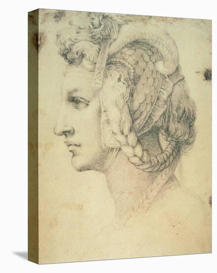 Drawing of A Woman-Michelangelo Buonarroti-Stretched Canvas