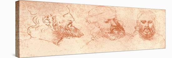 Drawing of Oriental Heads, in Red Chalk, C1472-C1519 (1883)-Leonardo da Vinci-Premier Image Canvas