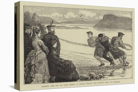 Drawing the Net at Loch Brora, a Sketch During the Queen's Visit to Dunrobin-Francis S. Walker-Premier Image Canvas