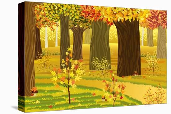 Dream Autumn Forest-Milovelen-Stretched Canvas