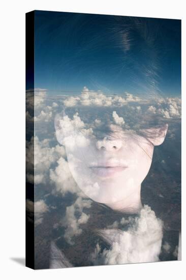 Dream like Surreal Double Exposure Portrait of Attractive Lady Combined with Aerial View Photograph-Victor Tongdee-Premier Image Canvas