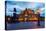 Dresden, Semperoper, King Johann Monument, Blue Hour-Catharina Lux-Premier Image Canvas