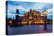 Dresden, Semperoper, King Johann Monument, Blue Hour-Catharina Lux-Premier Image Canvas