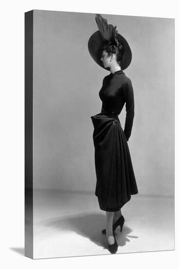 Dress by Christian Dior, 1948 (New Look Style)-null-Stretched Canvas