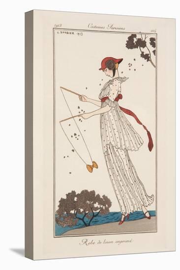 Dress in Printed Linen, Illustration from 'Journal des Dames et des Modes', 1913-Georges Barbier-Premier Image Canvas