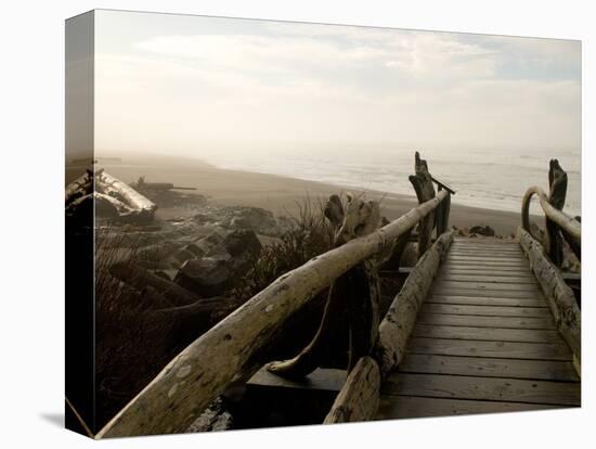 Driftwood Bridge Entrance from Trail, Kalaloch Beach, Olympic National Park, Washington, USA-Trish Drury-Premier Image Canvas