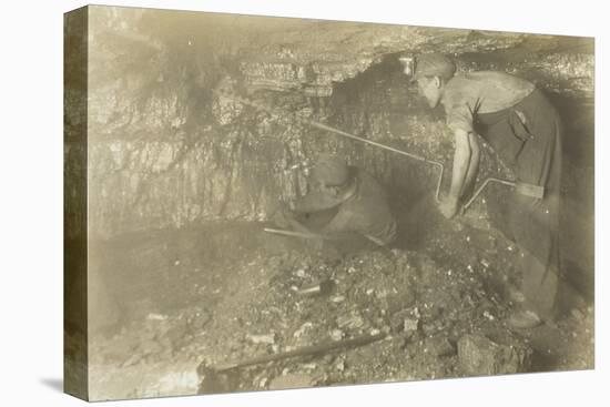 Drilling for a Shot: Old-Fashioned Way of Mining Coal, 1921-Lewis Wickes Hine-Premier Image Canvas