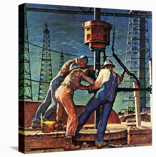 "Drilling for Oil," November 9, 1946-Mead Schaeffer-Premier Image Canvas