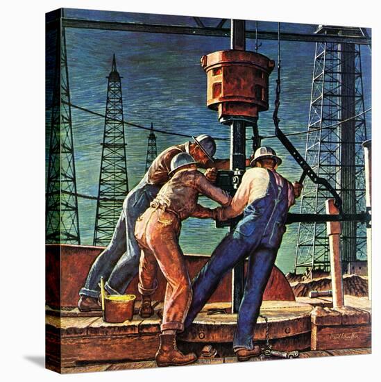 "Drilling for Oil," November 9, 1946-Mead Schaeffer-Premier Image Canvas