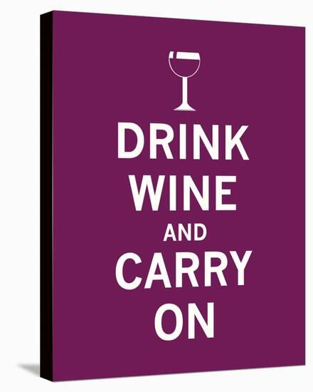 Drink Wine and Carry On-The Vintage Collection-Stretched Canvas