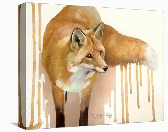 Drippy Red Fox-Joni Johnson-Godsy-Stretched Canvas