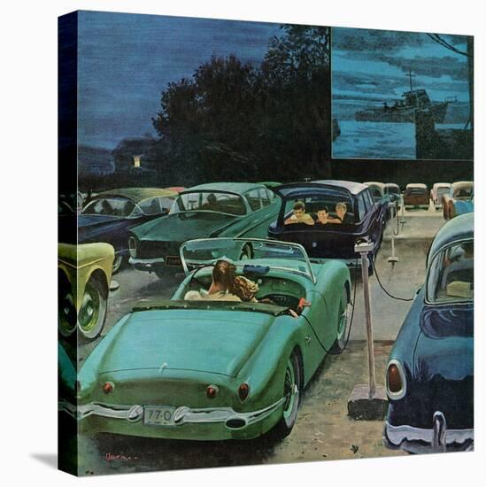 "Drive-In Movies," August 19, 1961-George Hughes-Premier Image Canvas