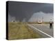 Driver Slows as a Tornado Crosses the Highway in Beaver County, Oklahoma-null-Premier Image Canvas