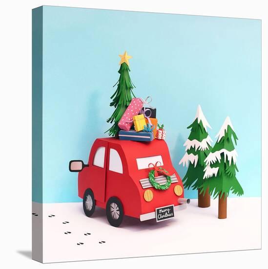 Driving Home For Christmas, 2016-Isobel Barber-Premier Image Canvas
