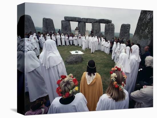 Druids at Stonehenge, Wiltshire, England, United Kingdom-Adam Woolfitt-Premier Image Canvas