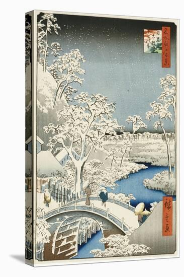 Drum Bridge and 'setting Sun' Hill, Meguro-Ando Hiroshige-Premier Image Canvas