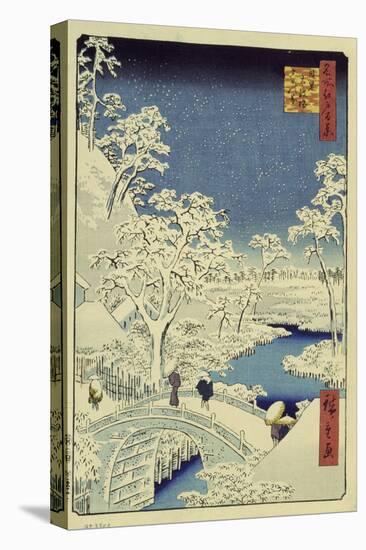 Drum Bridge Near Meguro, 1856-58-Ando Hiroshige-Premier Image Canvas
