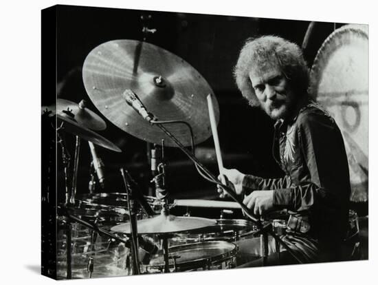 Drummer Ginger Baker Performing at the Forum Theatre, Hatfield, Hertfordshire, 1980-Denis Williams-Premier Image Canvas