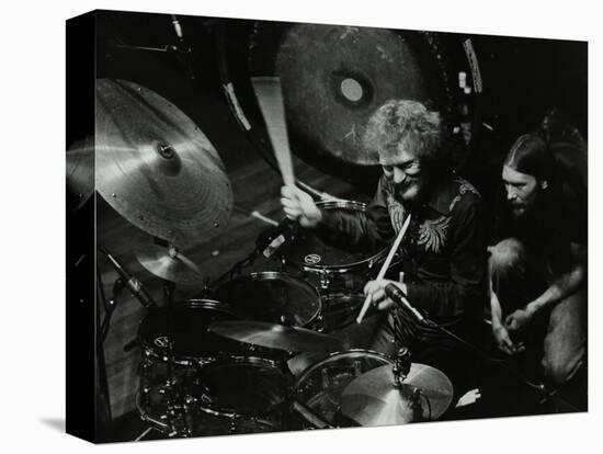 Drummer Ginger Baker Performing at the Forum Theatre, Hatfield, Hertfordshire, 1980-Denis Williams-Premier Image Canvas