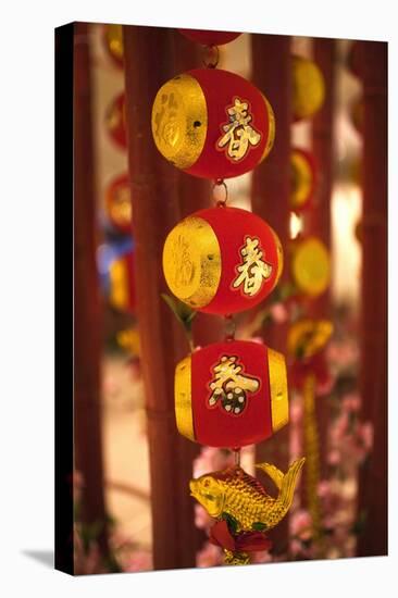 Drums and Fish Chinese New Year Decorations, Beijing, China-William Perry-Premier Image Canvas