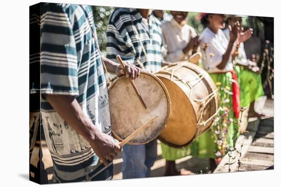 Drums and Traditional Music at Ambohimahasoa, Haute Matsiatra Region, Madagascar Central Highlands-Matthew Williams-Ellis-Premier Image Canvas