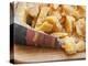 Dry Cheese on Cutting Board, Bodega Pisano Winery, Progreso, Uruguay-Per Karlsson-Premier Image Canvas