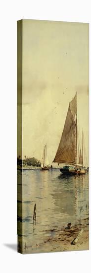 Drying the Sails, Oyster Boats, Patchogue, Long Island-Alfred Thompson Bricher-Premier Image Canvas