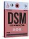 DSM Des Moines Luggage Tag I-NaxArt-Stretched Canvas