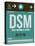 DSM Des Moines Luggage Tag II-NaxArt-Stretched Canvas