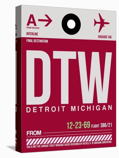 DTW Detroit Luggage Tag 1-NaxArt-Stretched Canvas