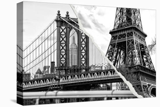 Dual Torn Posters Series - Paris - New York-Philippe Hugonnard-Premier Image Canvas