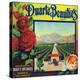 Duarte, California, Duarte Beauties Brand Citrus Label-Lantern Press-Stretched Canvas