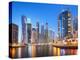 Dubai Marina Skyline at Night, Dubai City, United Arab Emirates, Middle East-Neale Clark-Premier Image Canvas