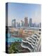 Dubai Skyline, Elevated View Over the Dubai Mall and Burj Khalifa Park, Dubai-null-Premier Image Canvas