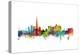 Dubai Skyline-Michael Tompsett-Stretched Canvas