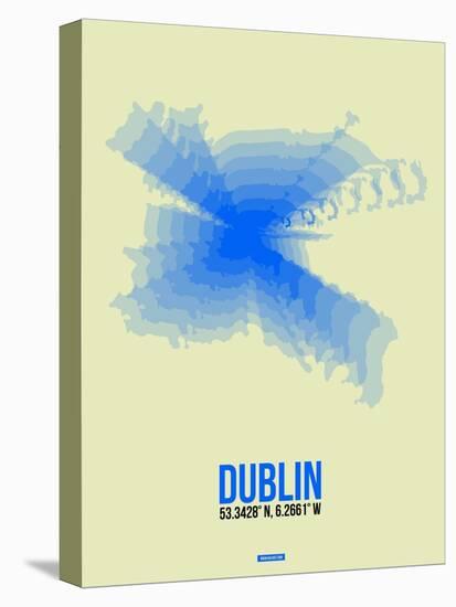 Dublin Radiant Map 1-NaxArt-Stretched Canvas