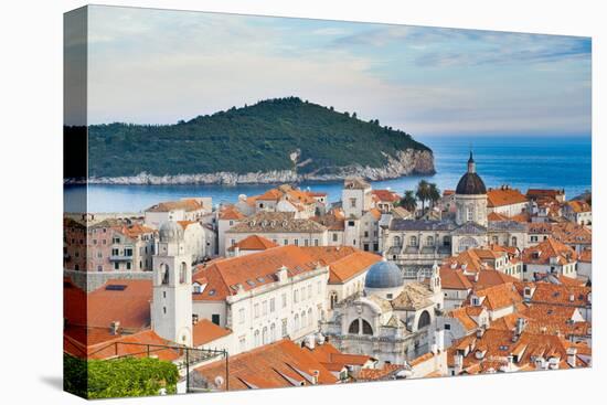 Dubrovnik Cathedral and Lokrum Island Elevated View-Matthew Williams-Ellis-Premier Image Canvas