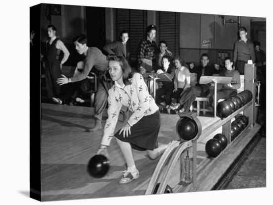 Dubutantes with Bowling with their Dates-William C^ Shrout-Premier Image Canvas