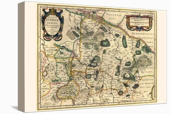 Duchy Of Lüneburg And Adjacent Regions-Willem Janszoon Blaeu-Stretched Canvas