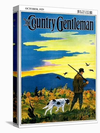 "Duck Hunter and Dog," Country Gentleman Cover, October 1, 1929-Paul Bransom-Premier Image Canvas