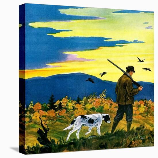 "Duck Hunter and Dog,"October 1, 1929-Paul Bransom-Premier Image Canvas