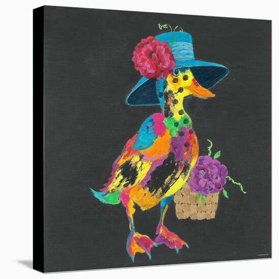 Duck in Dark Gray-null-Stretched Canvas