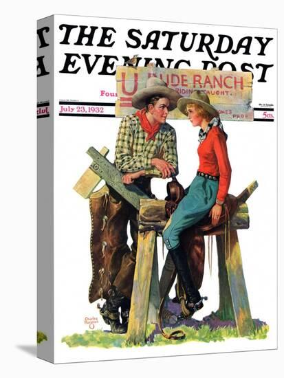 "Dude Ranchers," Saturday Evening Post Cover, July 23, 1932-Charles Hargens-Premier Image Canvas